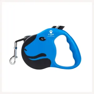 A a Pets' Retractable Leash with Lock-Unlock Technology-Blue (5 meters)