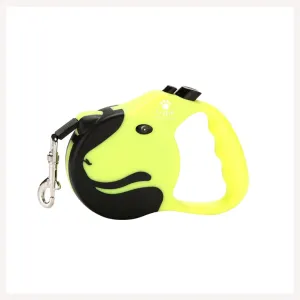 A a Pets' Retractable Leash with Lock-Unlock Technology-Yellow (5 meters)