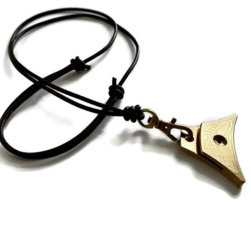 Adjustable Leather Cord Lanyard & Clip