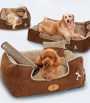 Calming Soft Fabric Sofa Bed for Pet Dogs