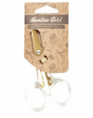 Embroidery Scissors 12.5cm, Hemline Gold