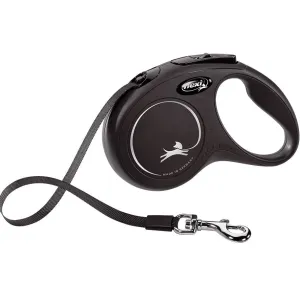 Flexi Classic Tape Retractable Dog Lead Black
