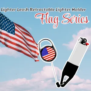 Lighter Leash Retractable Lighter Holder - American Flag- Standard Size(1)