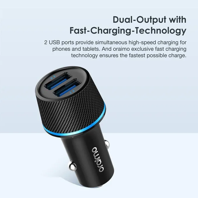oraimo Highway Dual USB Fast Charging Car Charger
