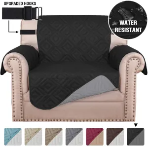 Reversible Quiled Sofa Slipcover Chair Cover Water Resistant