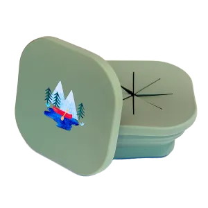 Silicone Collapsible Snack Bowl Camper Sage Green