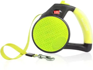 Wigzy Dog Gel Handle Reflective Tape Retractable Yellow Dog Leash